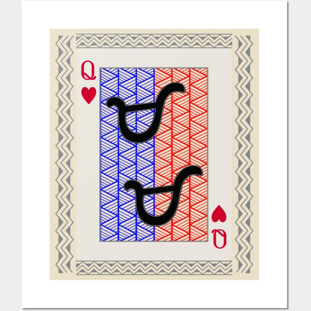 Tribal Art Playing cards Queen / Baybayin word Mama (Mother) Wall Art by Pirma Pinas